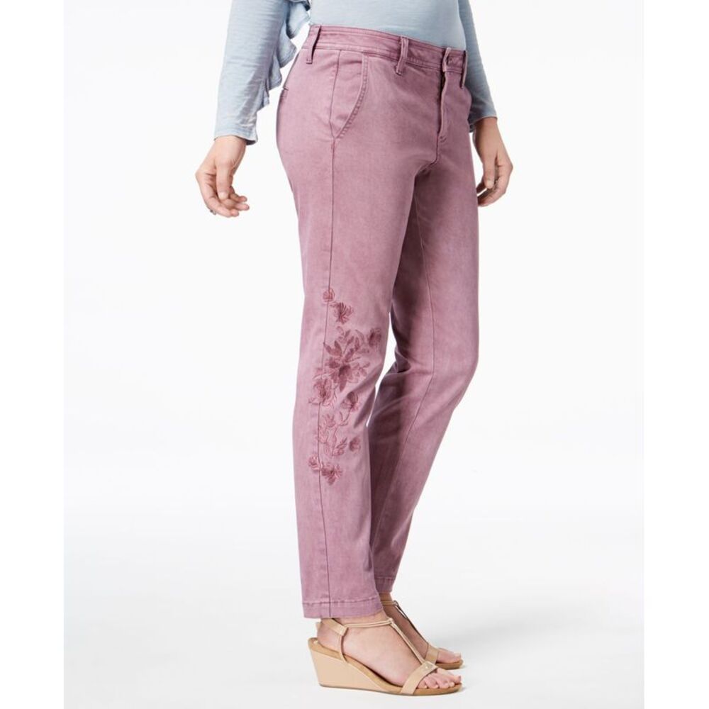Style & Co Embroidered Skinny Pants